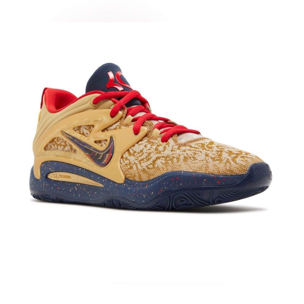 Nike KD Basketball Shoes - Red, Gold, and Blue